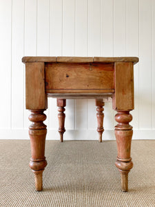 An Antique English Country Pine Console, Sideboard or Work Table c1830