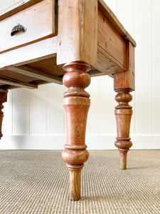 An Antique English Country Pine Console, Sideboard or Work Table c1830