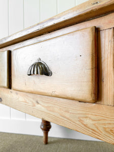 An Antique English Country Pine Console, Sideboard or Work Table c1830