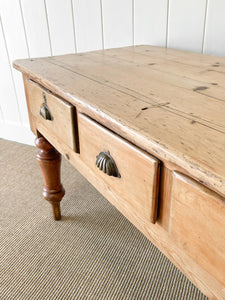 An Antique English Country Pine Console, Sideboard or Work Table c1830