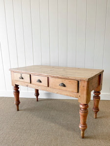 An Antique English Country Pine Console, Sideboard or Work Table c1830