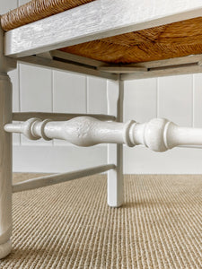 A Set of 2 Painted English Oak Ladder Back Chairs