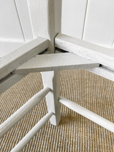 A Set of 2 Painted English Oak Ladder Back Chairs