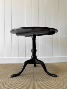 Antique English 18th Century Ebonized Mahogany Flip-top Table