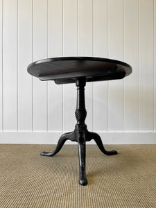 Antique English 18th Century Ebonized Mahogany Flip-top Table