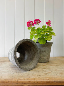 A Pair of English Composite Garden Pots with Perfect Patina!