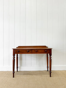 A Small English Country Galleried Console Table or Desk