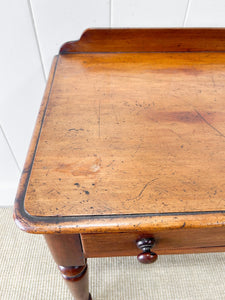 A Small English Country Galleried Console Table or Desk