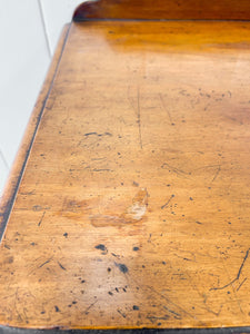 A Small English Country Galleried Console Table or Desk