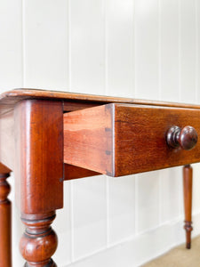 A Small English Country Galleried Console Table or Desk
