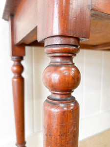 A Small English Country Galleried Console Table or Desk