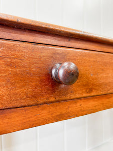 A Small English Country Galleried Console Table or Desk