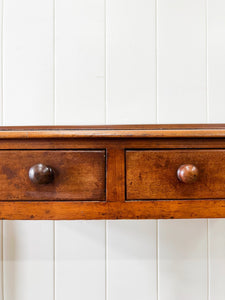 A Small English Country Galleried Console Table or Desk