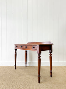 A Small English Country Galleried Console Table or Desk