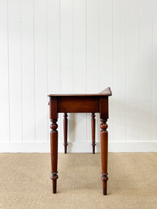A Small English Country Galleried Console Table or Desk