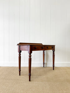 A Small English Country Galleried Console Table or Desk