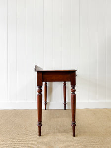 A Small English Country Galleried Console Table or Desk