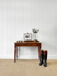 A Small English Country Galleried Console Table or Desk