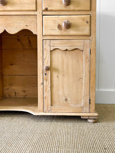A Pleasing English Pine Sideboard c1870