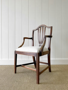 A Stunning English 18th Century Mahogany Occasional Chair Newly Upholstered