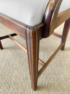 A Stunning English 18th Century Mahogany Occasional Chair Newly Upholstered