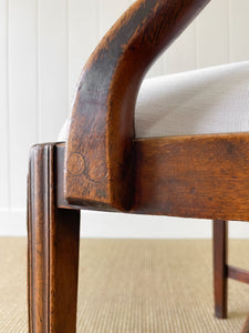 A Stunning English 18th Century Mahogany Occasional Chair Newly Upholstered