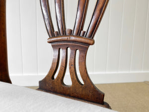 A Stunning English 18th Century Mahogany Occasional Chair Newly Upholstered