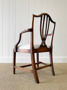 A Stunning English 18th Century Mahogany Occasional Chair Newly Upholstered