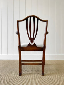 A Stunning English 18th Century Mahogany Occasional Chair Newly Upholstered