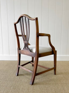 A Stunning English 18th Century Mahogany Occasional Chair Newly Upholstered
