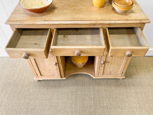 A Pleasing English Pine Sideboard c1870