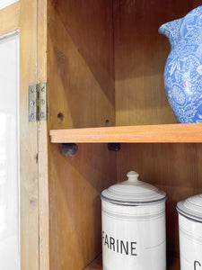 A Delightful 19th Century Pine Glazed Cupboard Cabinet