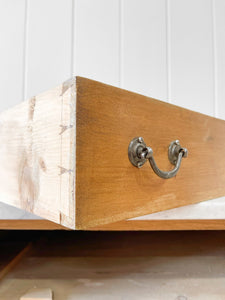 A Happy English Pine Nightstand with Marble Top c1890