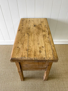 19th Century English Country Butcher Block Island