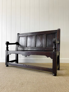 A Good 19th Century English Oak Settle