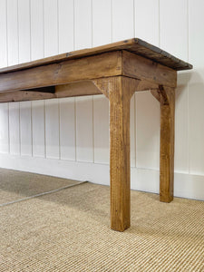 An English 9ft  8in Early 19th Century Country Pine Farmhouse Sideboard Harvest Table