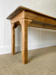 An English 9ft  8in Early 19th Century Country Pine Farmhouse Sideboard Harvest Table