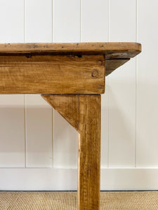 An English 9ft  8in Early 19th Century Country Pine Farmhouse Sideboard Harvest Table