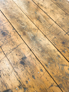 An English 9ft  8in Early 19th Century Country Pine Farmhouse Sideboard Harvest Table