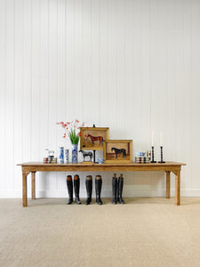 An English 9ft  8in Early 19th Century Country Pine Farmhouse Sideboard Harvest Table
