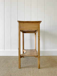 Antique English Pine Console Side Table c1860