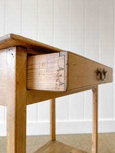 Antique English Pine Console Side Table c1860