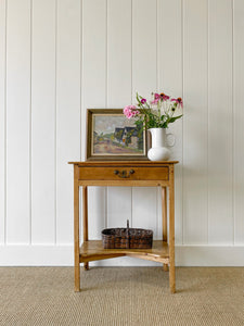 Antique English Pine Console Side Table c1860