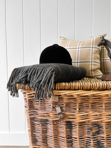 An Antique English Hotel Linen Basket