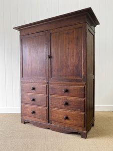 A Handsome English Oak 19th Century Cupboard