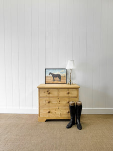 An Antique English Pine Chest of Drawers Dresser c1890