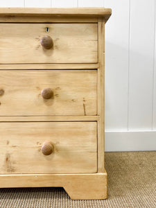 An Antique English Pine Chest of Drawers Dresser c1890