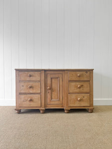 An Antique English Pine Sideboard c1890