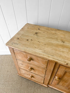 An Antique English Pine Sideboard c1890