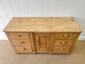 An Antique English Pine Sideboard c1890